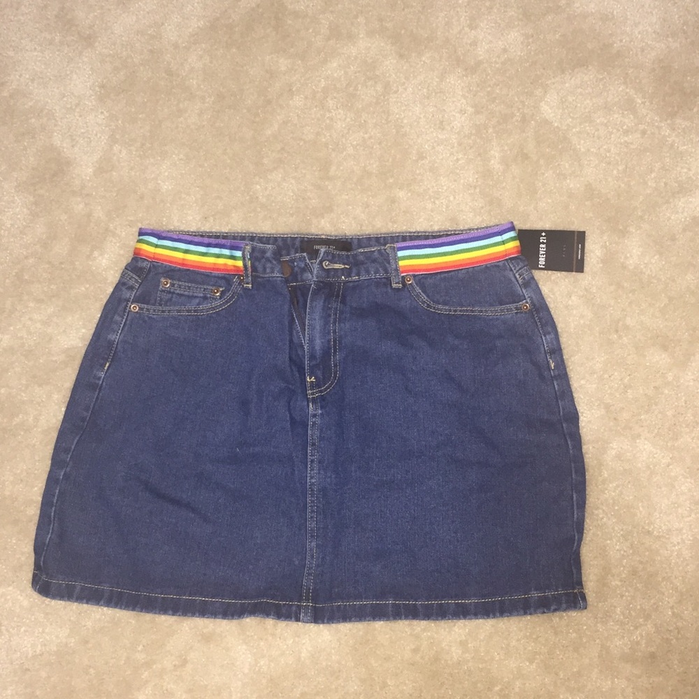 Short/mini jean skirt PLUS